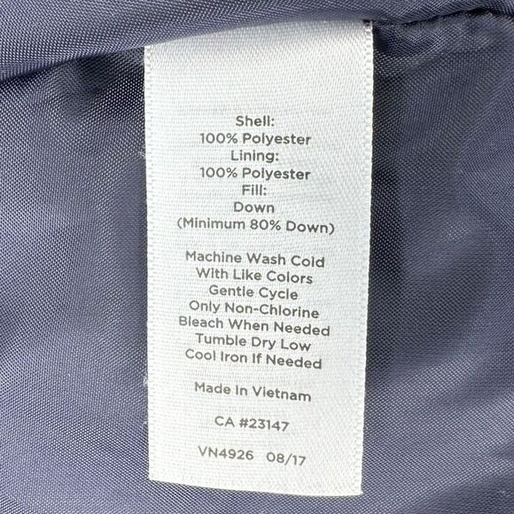 |EUC| TALBOTS Plaid Ruffle Down Fill Puffer Jacket - Picture 6 of 6